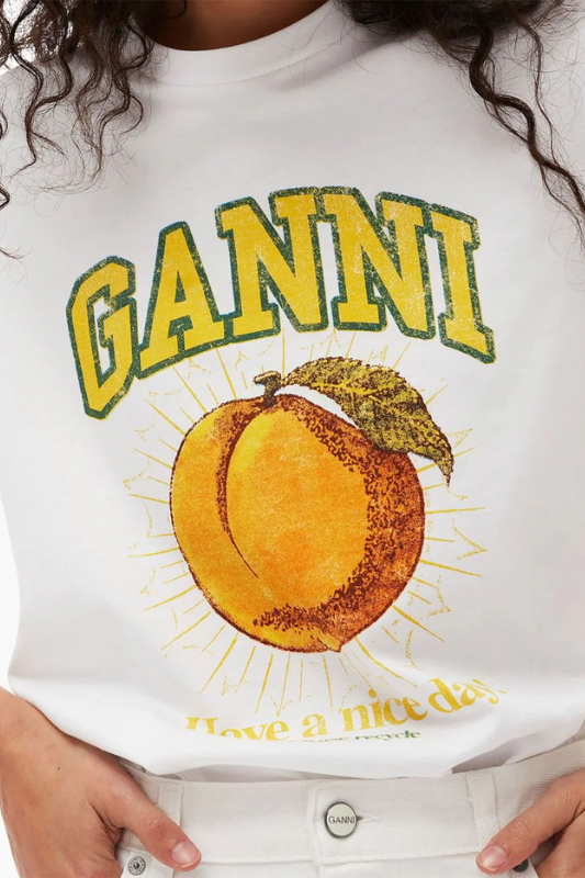 Ganni Relaxed Peach Tee